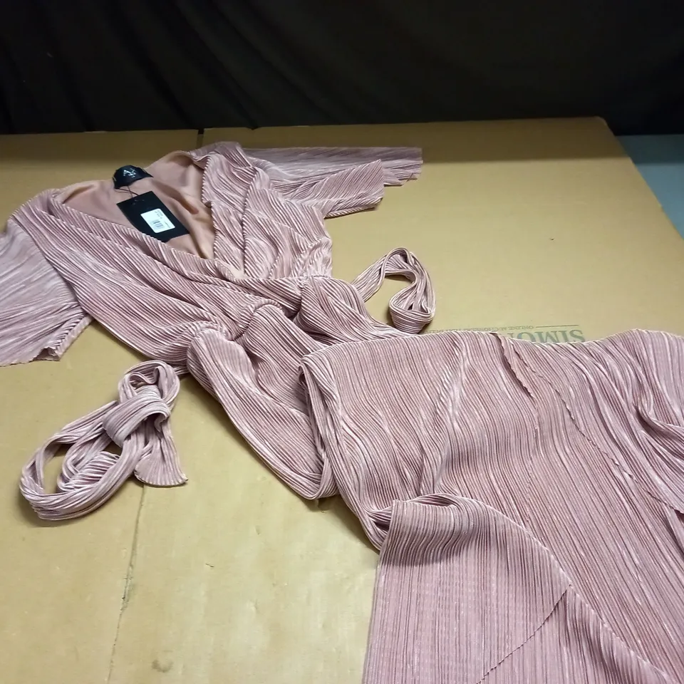 AX PARIS RIBBED TIE WAIST DRESS - UK 10