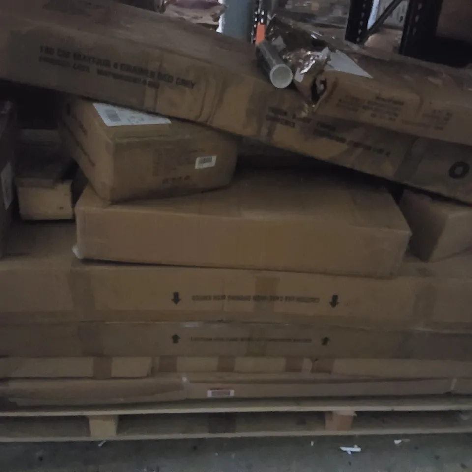 PALLET CONTAINING A LARGE QUANTITY OF ASSORTED FURNITURE PARTS ECT