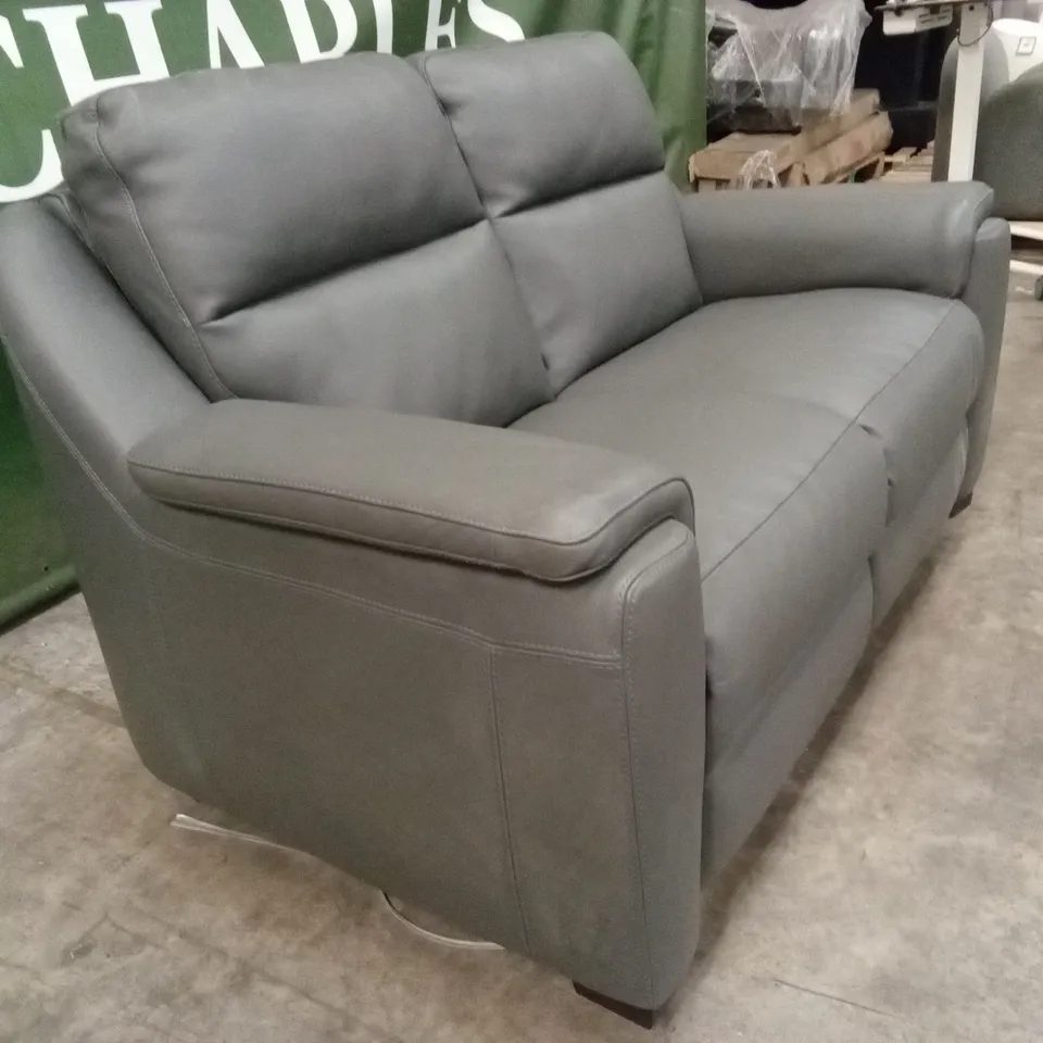 QUALITY DESIGNER ITALIAN MADE PARMA 2 SEATER LEATHER SOFA