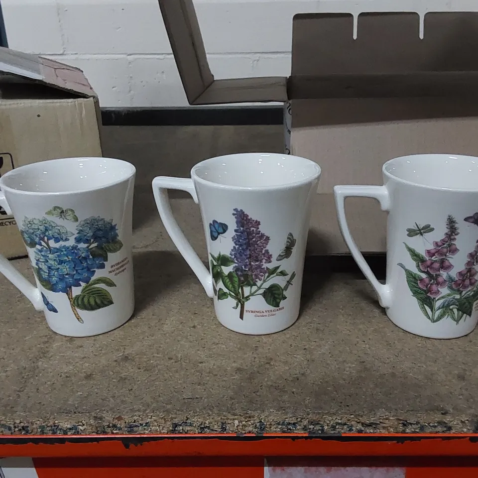 BOXED BOTANIC GARDEN 6 PIECE MANDARIN SHAPE MUGS
