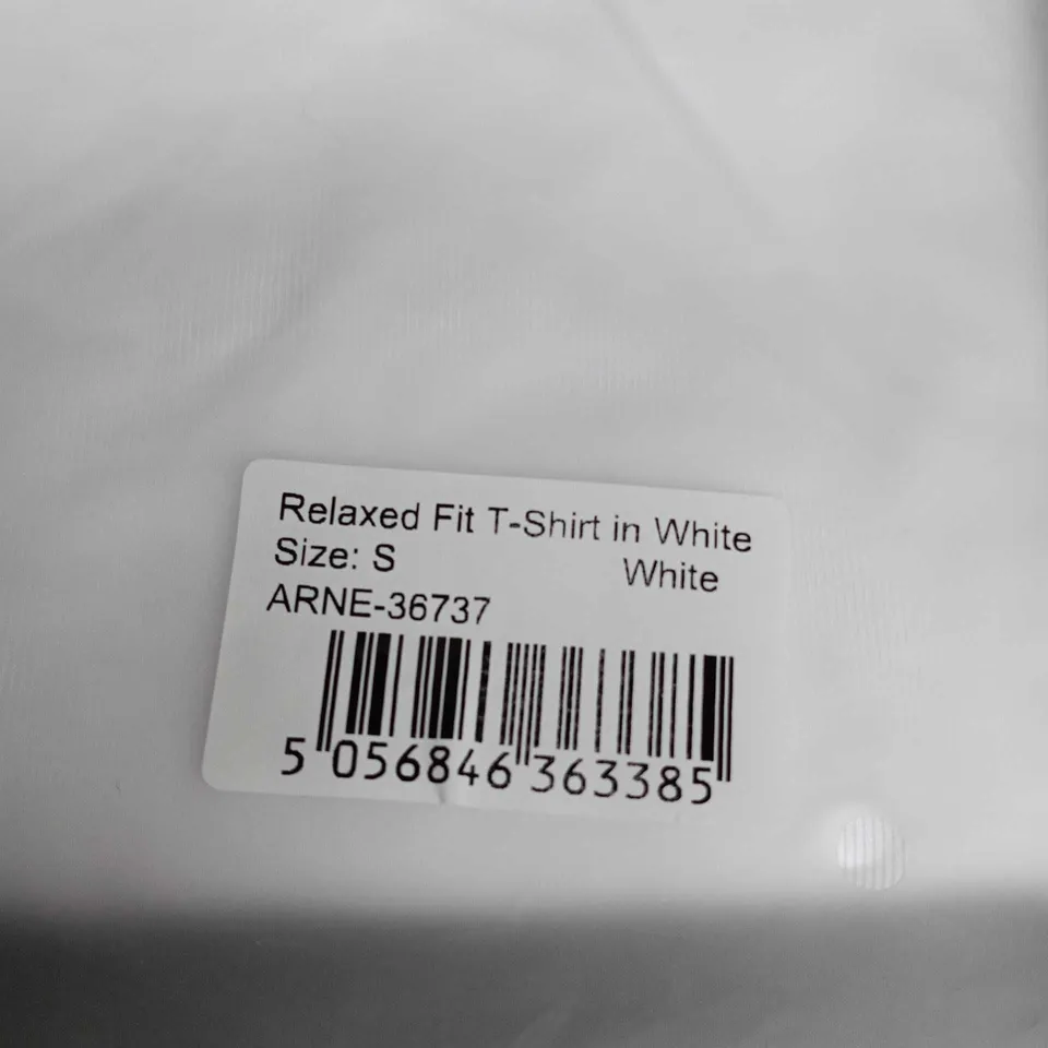 ARNE RELAXED FIT T-SHIRT - WHITE, SIZE S
