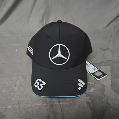 ADIDAS MECERDES AMG PATRONAS FORMULA ONE GEORGE RUSSELL CAP IN BLACK/BLUE