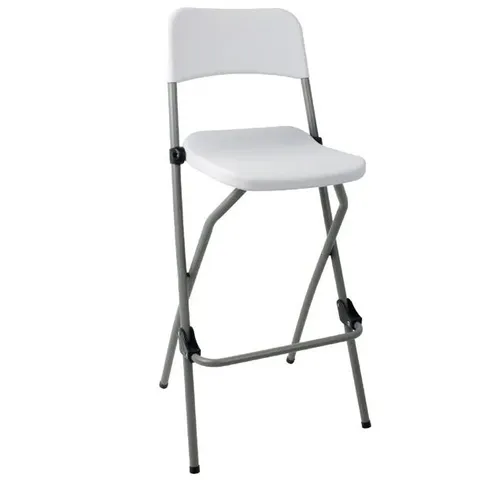 BOXED BOLERO FOLDING HIGH STOOLS WHITE (2 PACK)