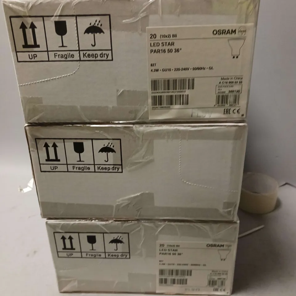 30 X SEALED (2 LIGHTS PER PACK) OSRAM GU10 LED STAR SPOTLIGHTS - WARM LIGHT