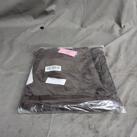 PRETTYLITTLETHING PETITE DARK CHOCOLATE TINTED WIDE LEG JEANS SIZE 4 BAGGED