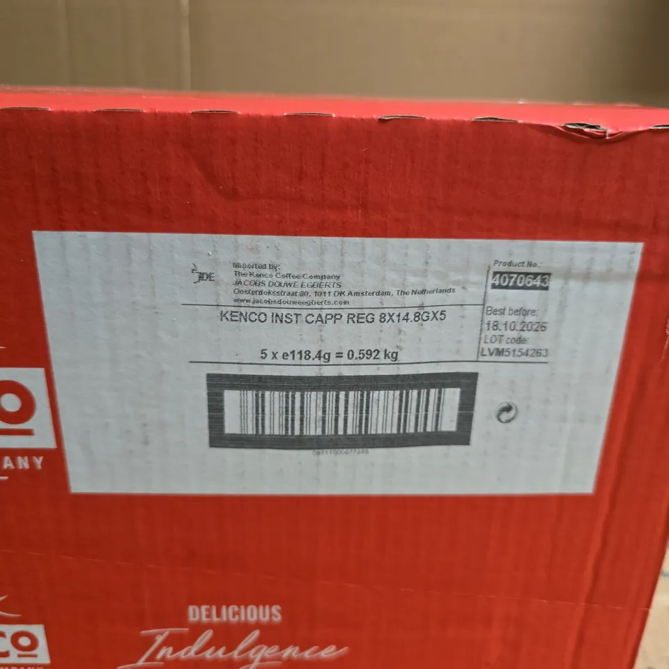 KENCO INSTANT CAPPUCCINO REGULAR, 5 X 118.4 G (8 X 14.8 G SACHETS)