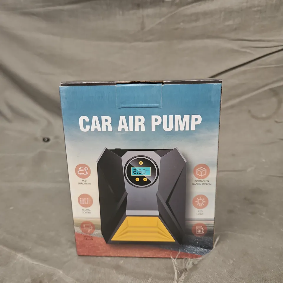 Car Tyre Air Pump with Digital Display – Portable, Boxed