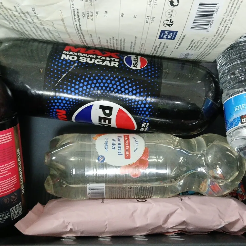 APPROXIMATELY 10 ASSORTED FOOD AND DRINK ITEMS TO INCLUDE RUMP JERKY, GRIND COFFEE, ETC