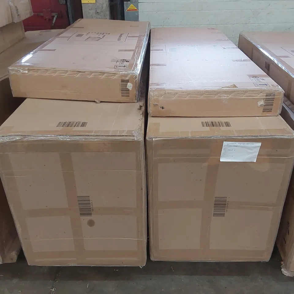 PALLET CONTAINING HOMESDIRECT365 ANTIQUE FRENCH ASW SMALL WARDROBE PARTS //INCOMPLETE SET (MISSING PARTS)