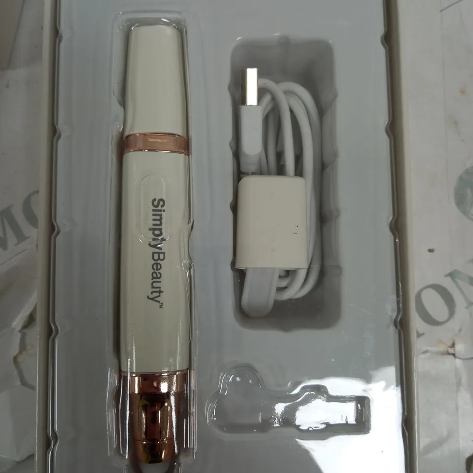 BOXED SIMPLY BEAUTY 2 IN 1 SUPER SMOOTH FACE & BROWS HAIR REMOVER, WHITE