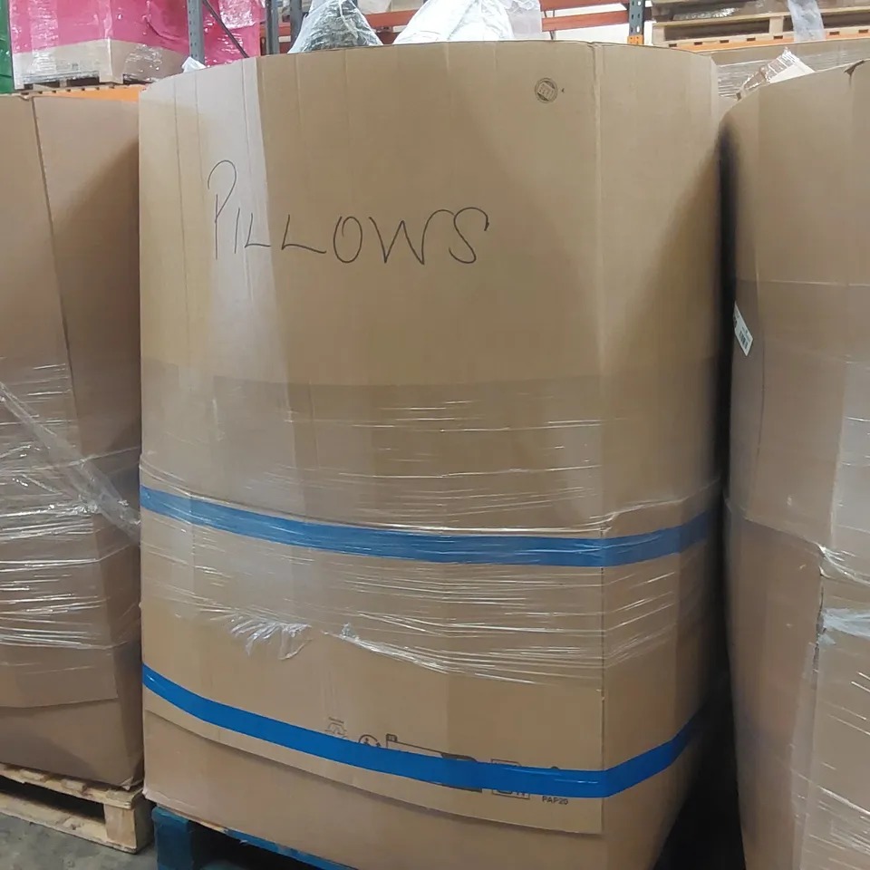 PALLET TO CONTAIN A LARGE ASSORTMENT OF PILLOWS, CUSHIONS, BEDDING AND RELATED PRODUCTS 