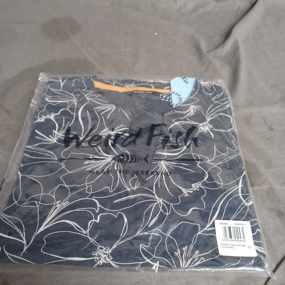 WEIRD FISH PRINTED JERSEY DRESS SIZE 12