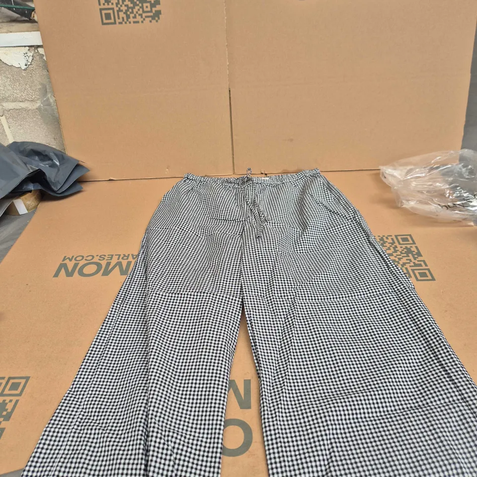 NOBODY'S CHILD REESE TROUSERS – ' BLACK & WHITE GINGHAM, UK 12