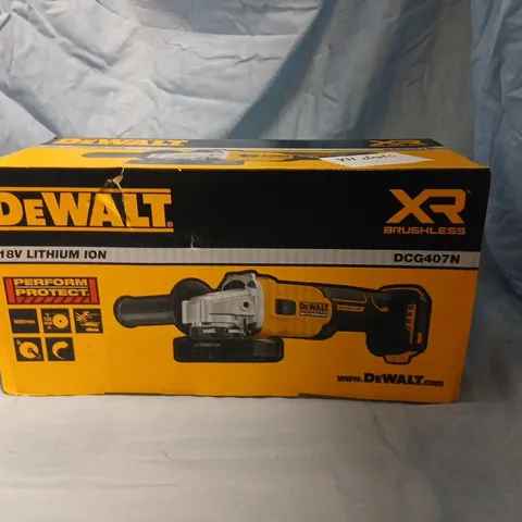 DEWALT 18V XR BRUSHLESS ANGLE GRINDER DCG407N – BOXED