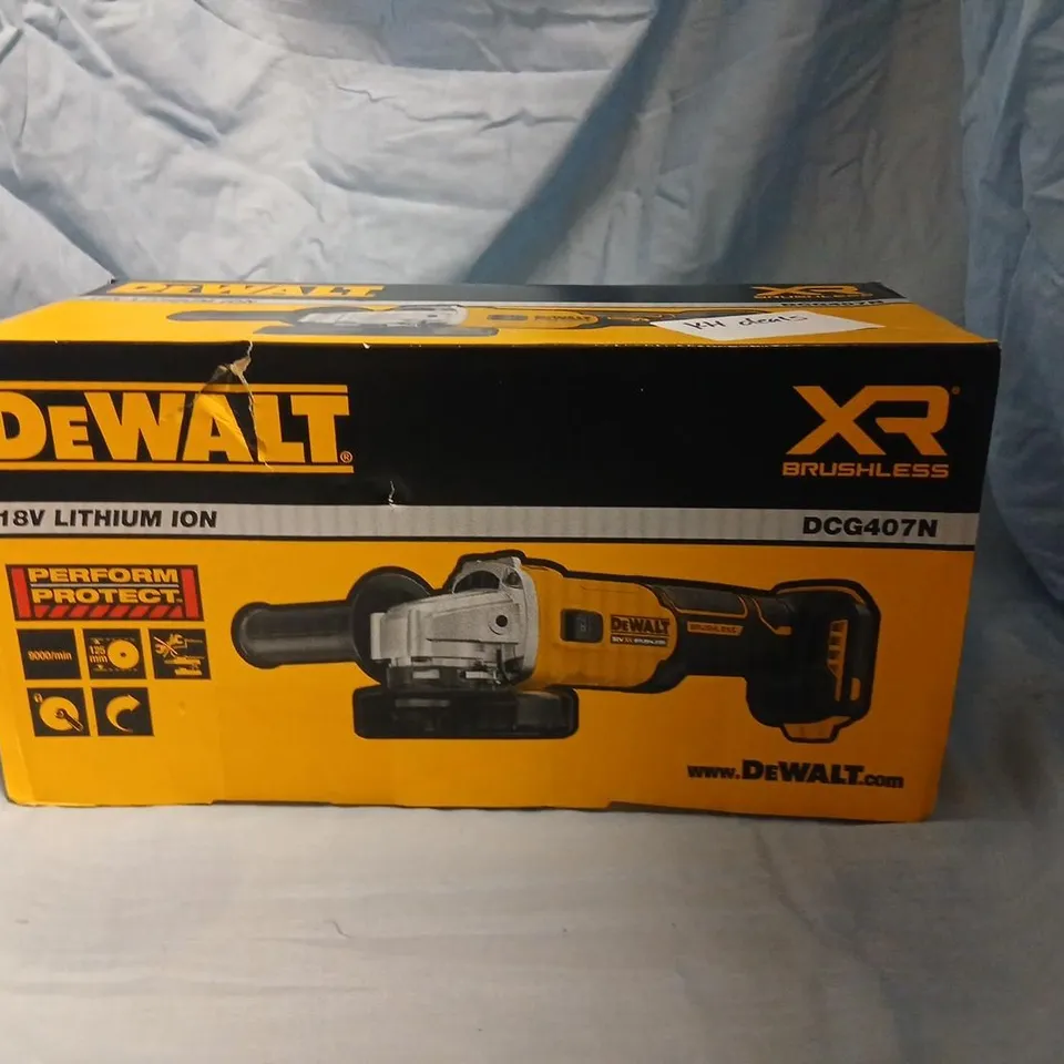 DEWALT 18V XR BRUSHLESS ANGLE GRINDER DCG407N – BOXED