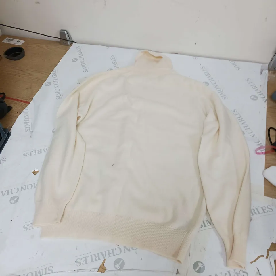 TURTLE NECK CREAM JUMPER NO SIZE SPECIFIED