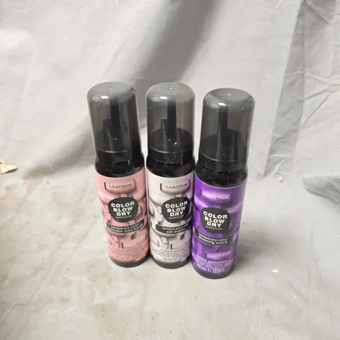 APPROXIMATELY 20 ASSORTED MATRIX BLOW DRY SPRAYS TO INCLUDE ROSE BLONDE, BLOOMING ORCHID, ASH BLONDE, ETC - COLLECTION ONLY
