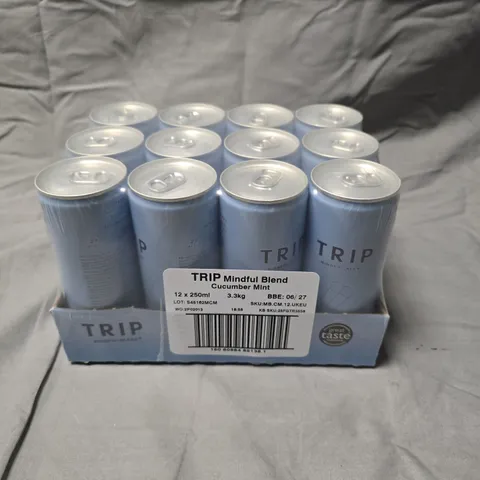 12 X TRIP MINDFUL BLEND DRINKS - CUCUMBER MINT - 12 X 250ML 