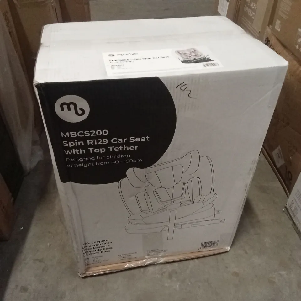 BOXED MYBABIIE MBCS200 SPIN R129 CAR SEAT WITH TOP TETHER