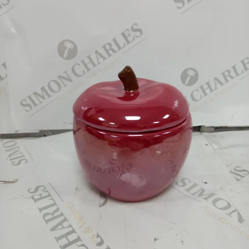 HOMEWORX BY HARRY SLATKIN & CO. CERAMIC MEDIUM APPLE CANDLE