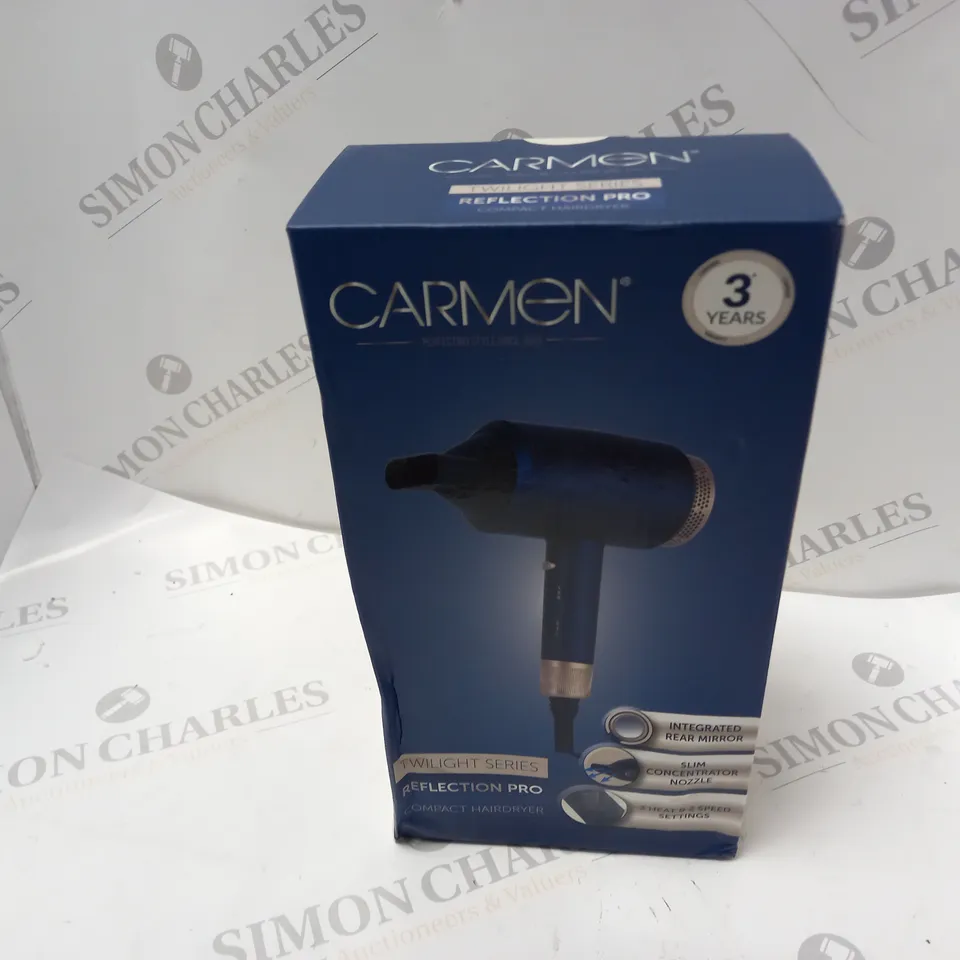 BOXED AND SEALED CARMEN TWILIGHT SERIES REFLECTION PRO COMPACT HAIRDRYER