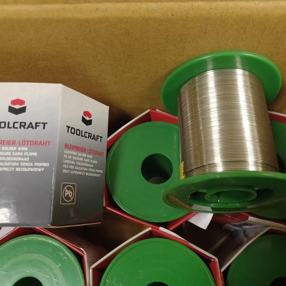 LOT OF 12 ROLLS OF TOOLCRAFT LEAD FREE SOLDER WIRE