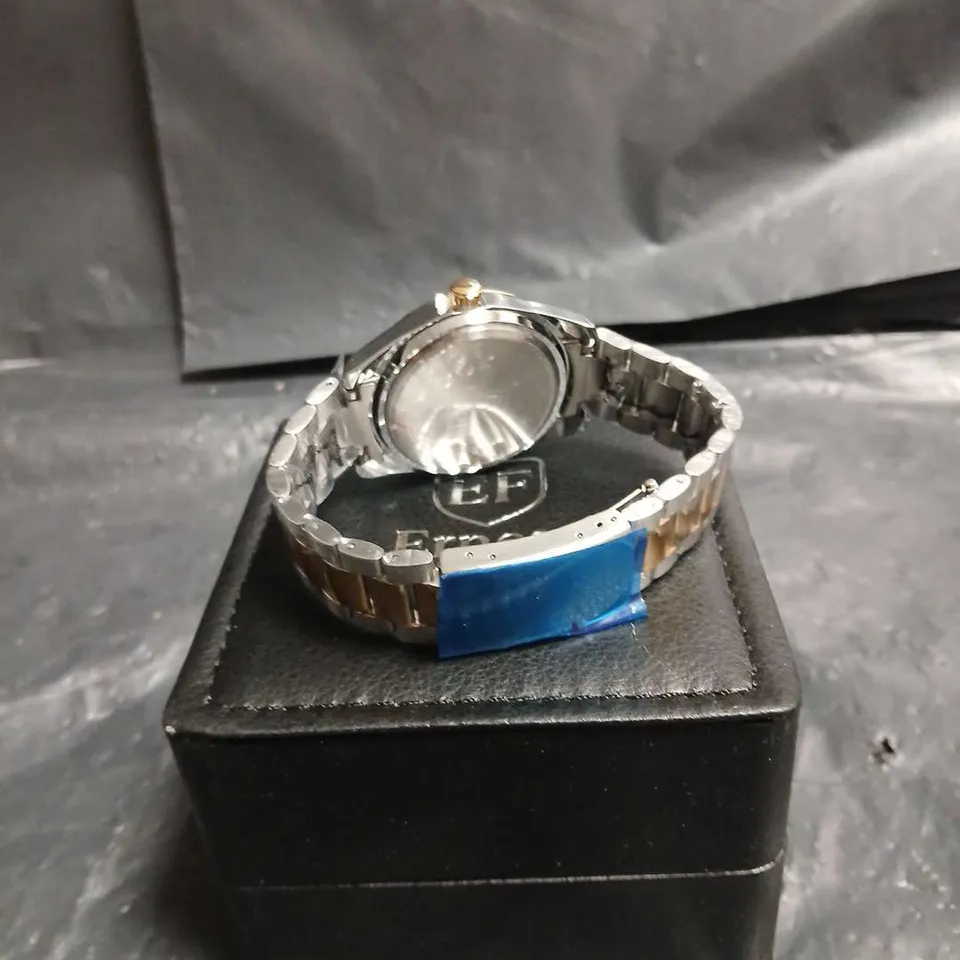 MENS ERNEST FERDINAND WATCH – GLOBAL DIAL – STAINLESS STEEL STRAP – 3ATM WATER RESISTANT - GIFT BOX