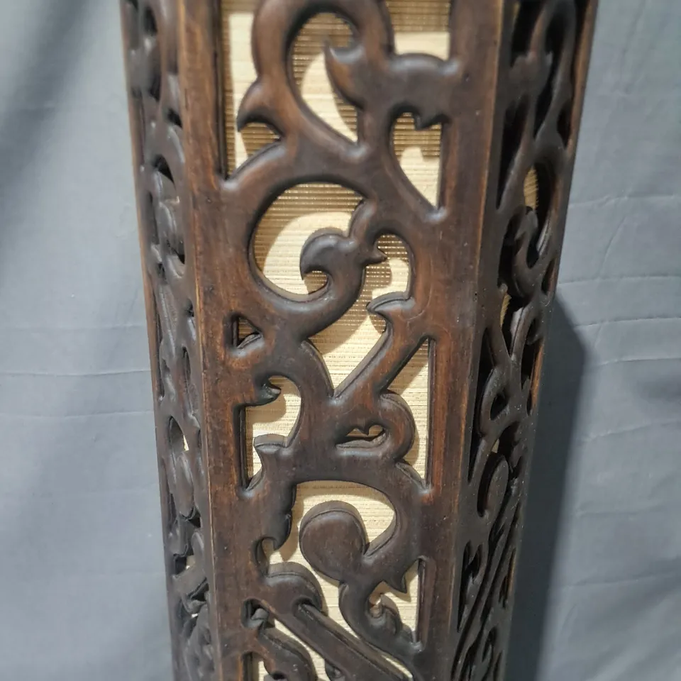 DECORATIVE WOODEN 105CM PEDESTAL FLOOR LAMP