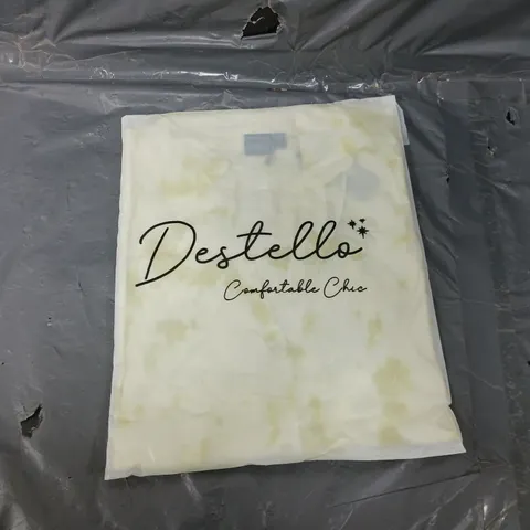 13 BRAND NEW DESTELLO TIE DYE SHIRTS IN YELLOW - UK 16