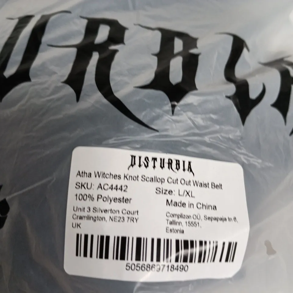JUSTURBIA ATHA WITCHES KNOT SCALLOP CUT OUT WAIST BELT – SIZE L/XL
