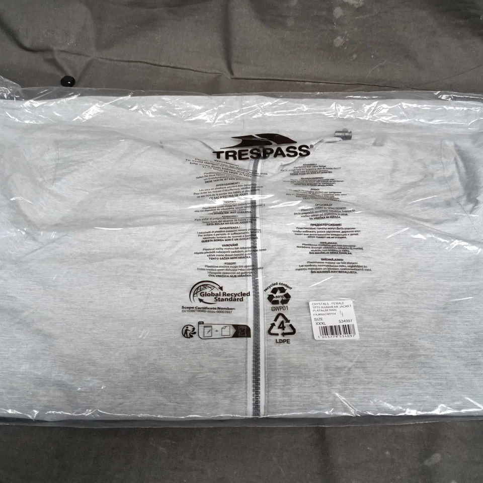 TRESPASS CRYSTALS - FEMALE RAINWEAR JACKET, PLATINUM MARL, XXXL