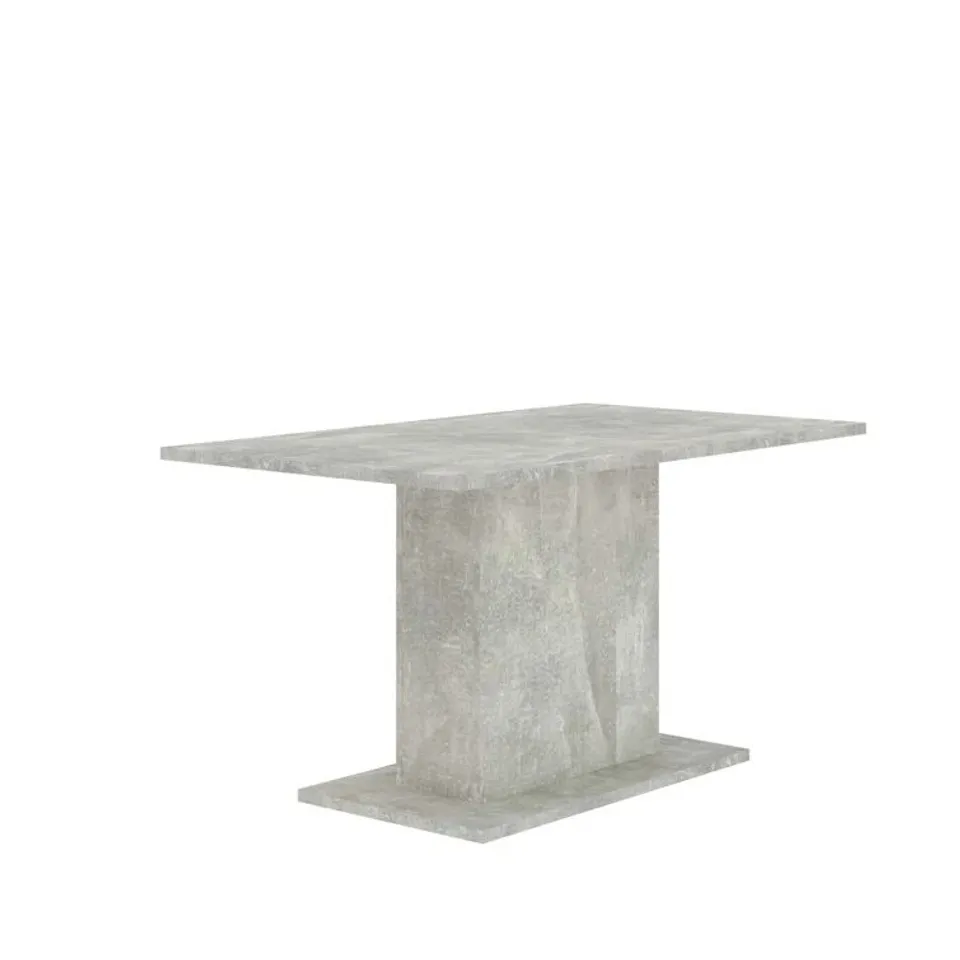 BOXED KONAN RECTANGULAR 80CM L X 138CM D DINING TABLE - CONCRETE (2 BOXES)