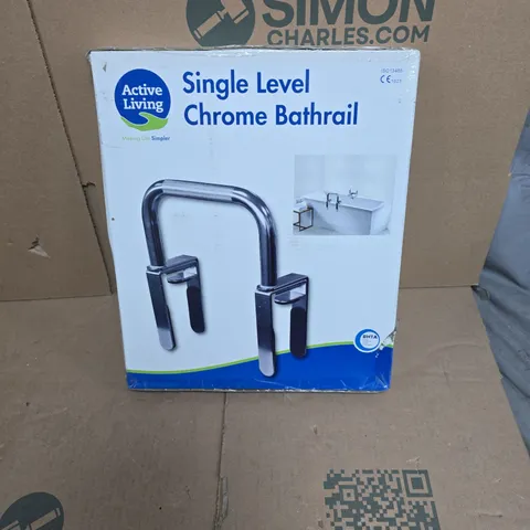 ACTIVE LIVING SINGLE LEVEL CHROME BATH RAIL