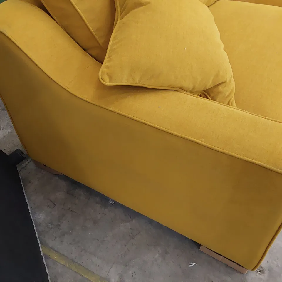 QUALITY BRITISH DESIGNER LOUNGE Co. IMOGEN FOUR SEATER SOFA GOLD PLUSH FABRIC 