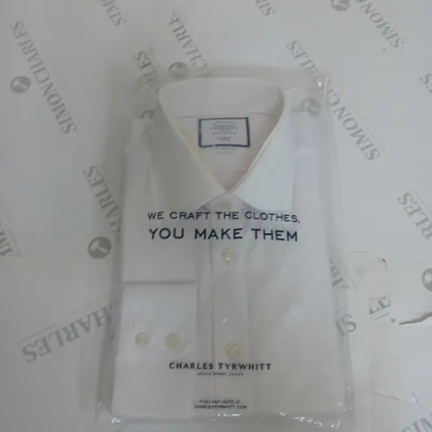 CHARLES TYRWHITT WHITE NON IRON TWILL CLASSIC FIT
