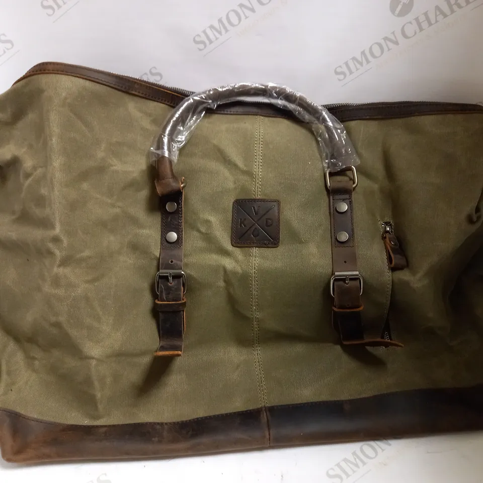 KOVERED HUMBER WAXED CANVAS HOLDALL - MOSS GREEN