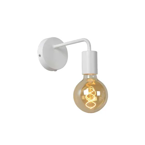 BOXED LUCIDE SCOTT LIGHT  WALL LAMP DIMMA-BLE ARMED SCONCE WHITE
