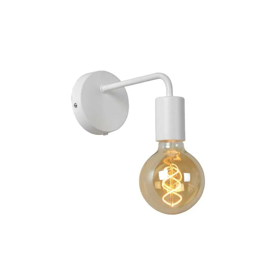 BOXED LUCIDE SCOTT LIGHT  WALL LAMP DIMMA-BLE ARMED SCONCE WHITE