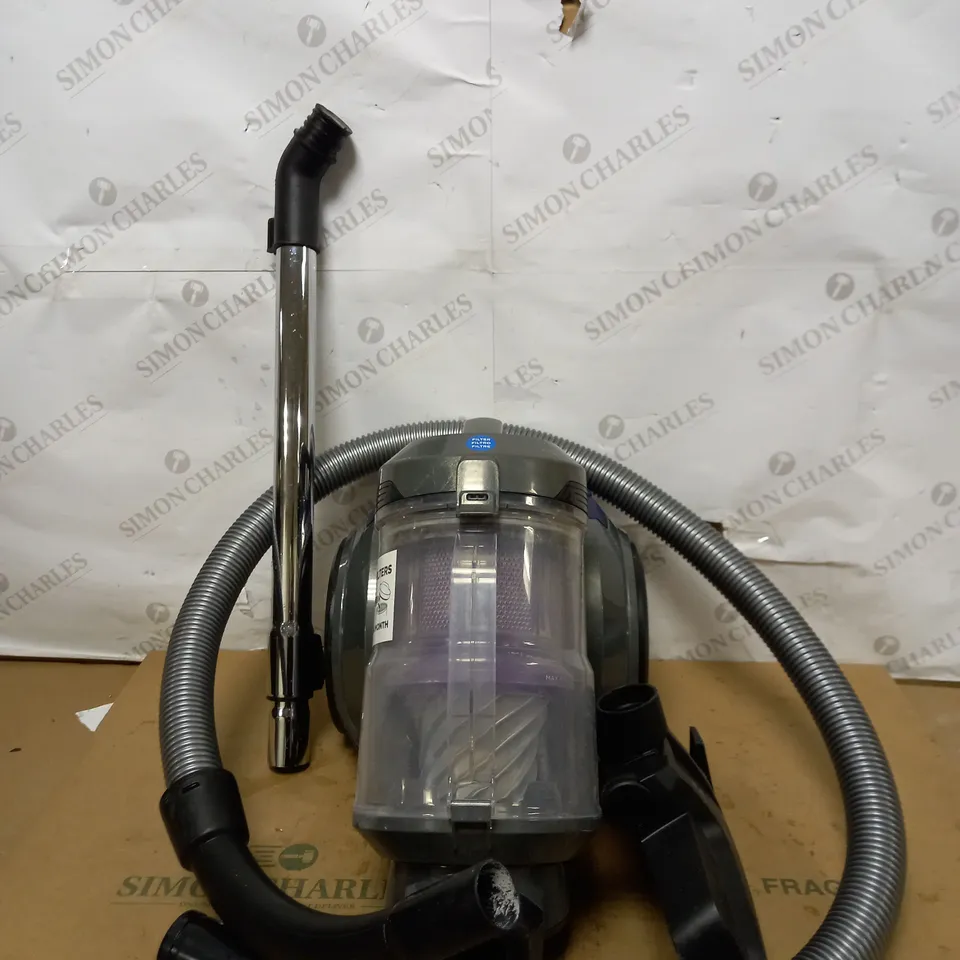 RUSSELL HOBBS TITAN 2 PET CYLINDER VACUUM IN GREY AND PURPLE