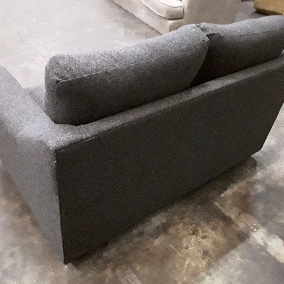 QUALITY DESIGNER 2 SEATER LOVESEAT - DARK GREY FABRIC