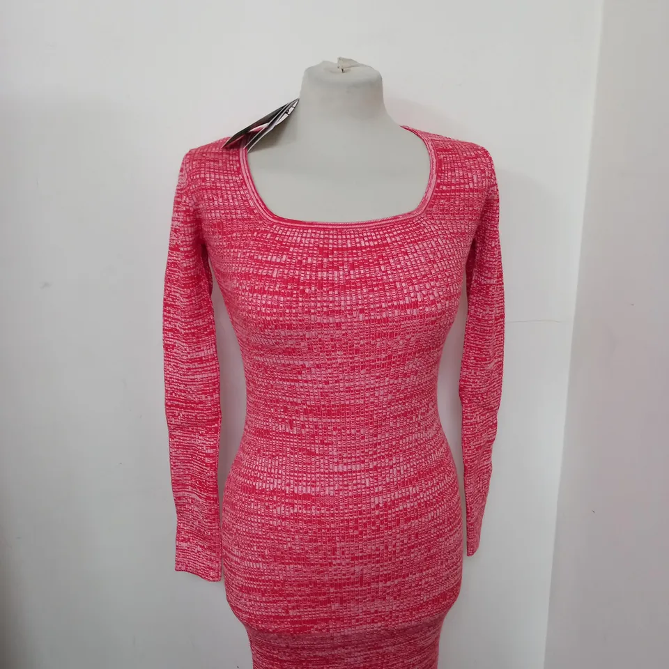 NOBODYS CHILD SQUARE NECK KNITTED MIDI DRESS SIZE 10