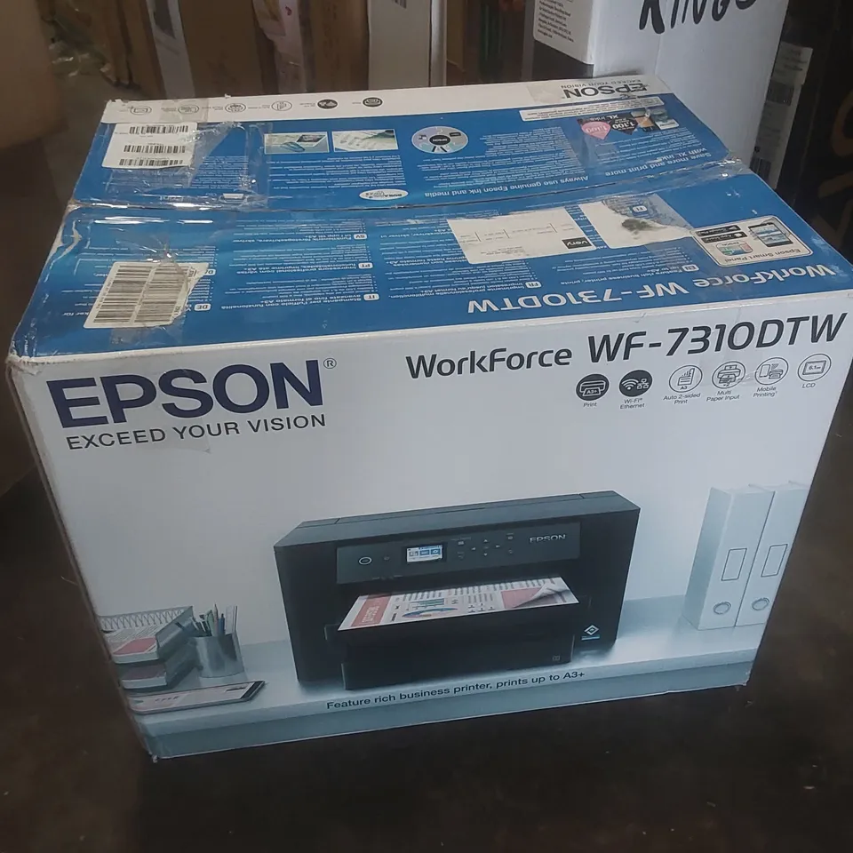 BOXED EPSON WF-7310DTW WIRELESS INKJET PRINTER RRP £174.99