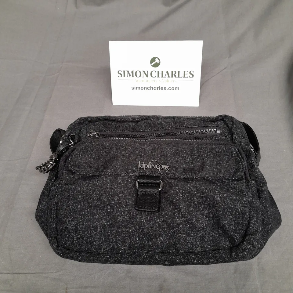 KIPLING DESIGNER BLACK BAG WITH GLITTER DETAIL
