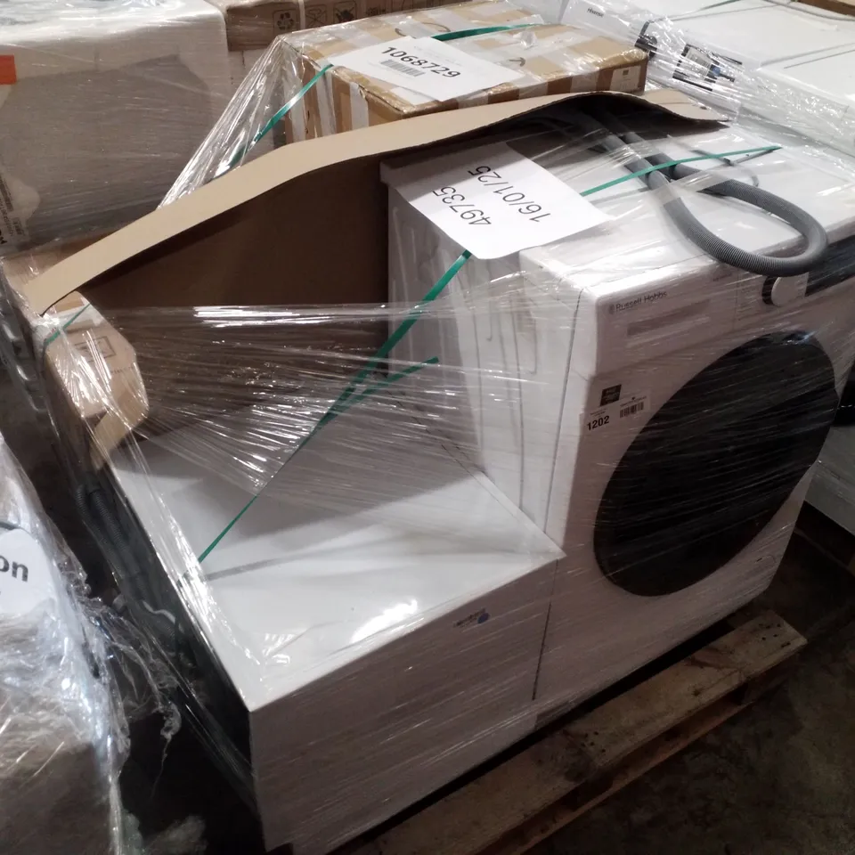 PALLET OF APPROXIMATELY 4 UNPROCESSED RAW RETURN WHITE GOODS TO INCLUDE;