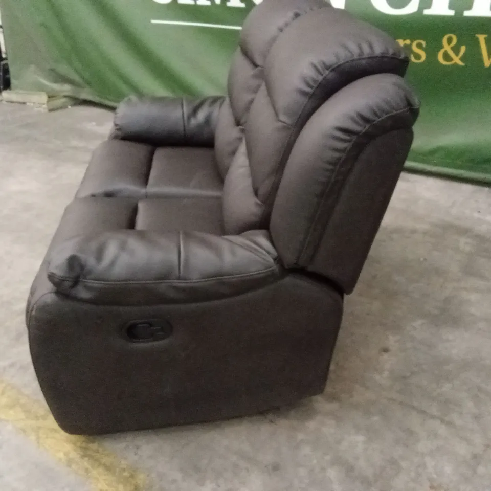 ROTHBURY LUXURY FAUX LEATHER HIGH BACK 2 SEATER MANUAL RECLINER SOFA RRP £629