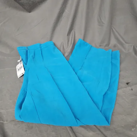 MNG STRAIGHT LEG TROUSERS IN BRIGHT BLUE SIZE 12