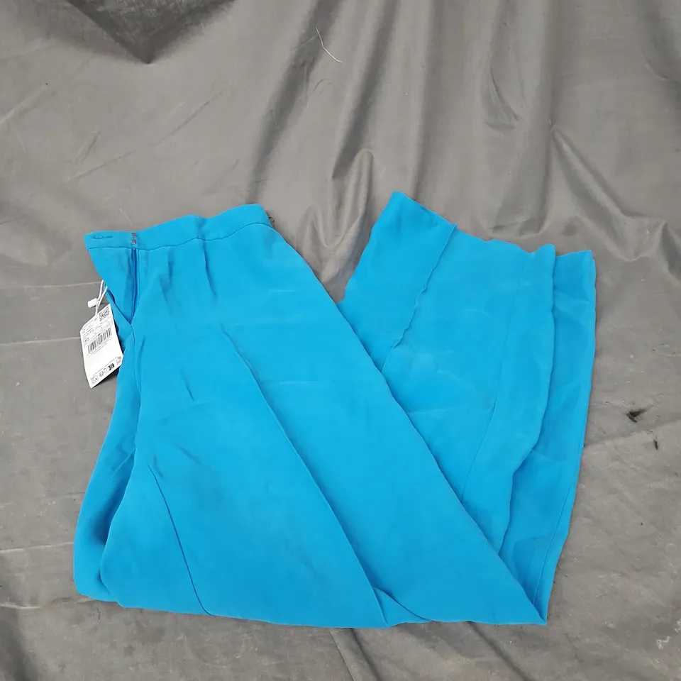 MNG STRAIGHT LEG TROUSERS IN BRIGHT BLUE SIZE 12