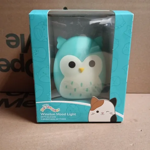 ORIGINAL SQUISHMALLOWS WINSTON MOOD LIGHT – SOFT SILICONE OWL, BOXED