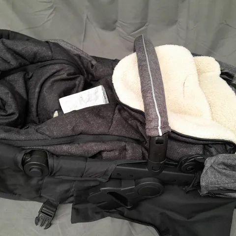 UNBRANDED BABY STROLLER IN GREY W. RAIN COVER - COLLECTION ONLY