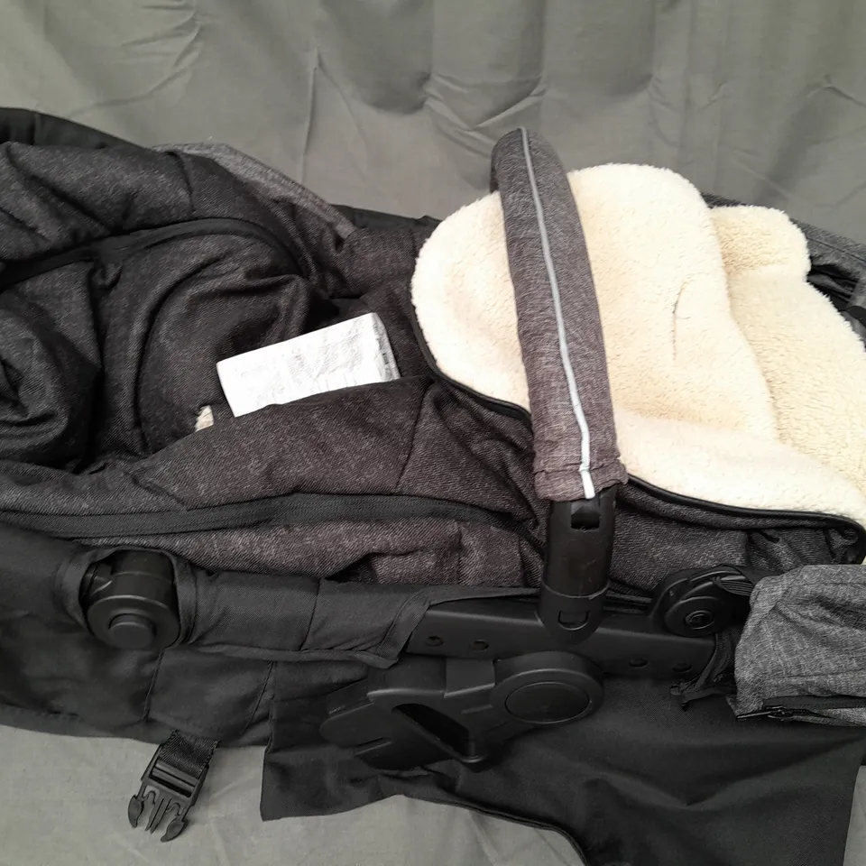 UNBRANDED BABY STROLLER IN GREY W. RAIN COVER - COLLECTION ONLY